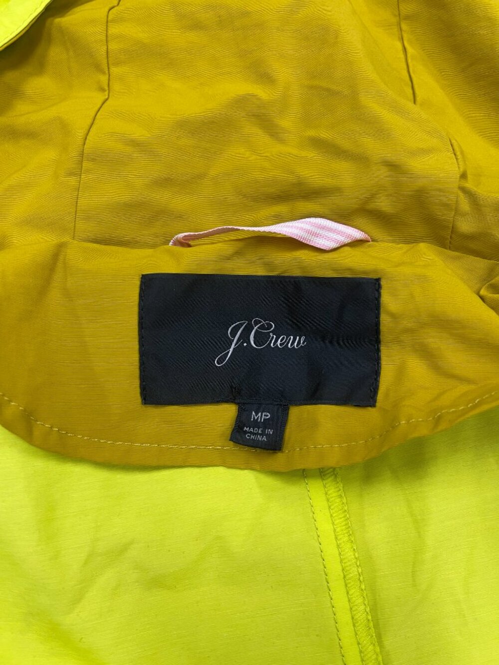 J.Crew Neon Yellow Hooded Anorak Little Nightmares Inspired Raincoat MP - Picture 3 of 9
